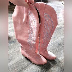 Pink cowboy boots